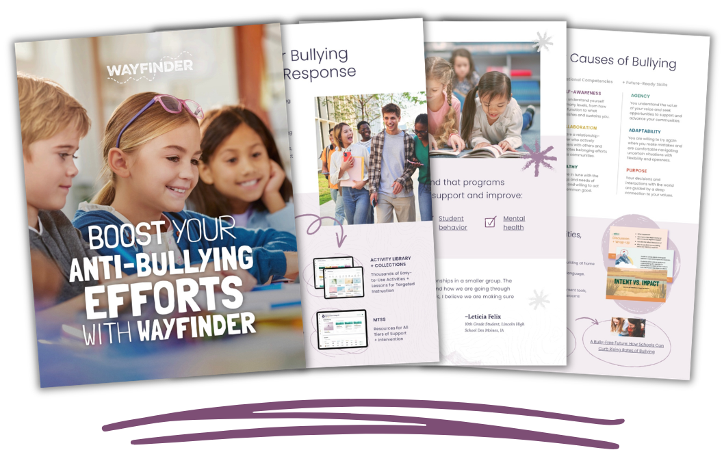Anti-bullying strategies for district leaders, including research-backed skills, belonging, and Tier 2 + 3 resources to prevent and respond to bullying schoolwide.