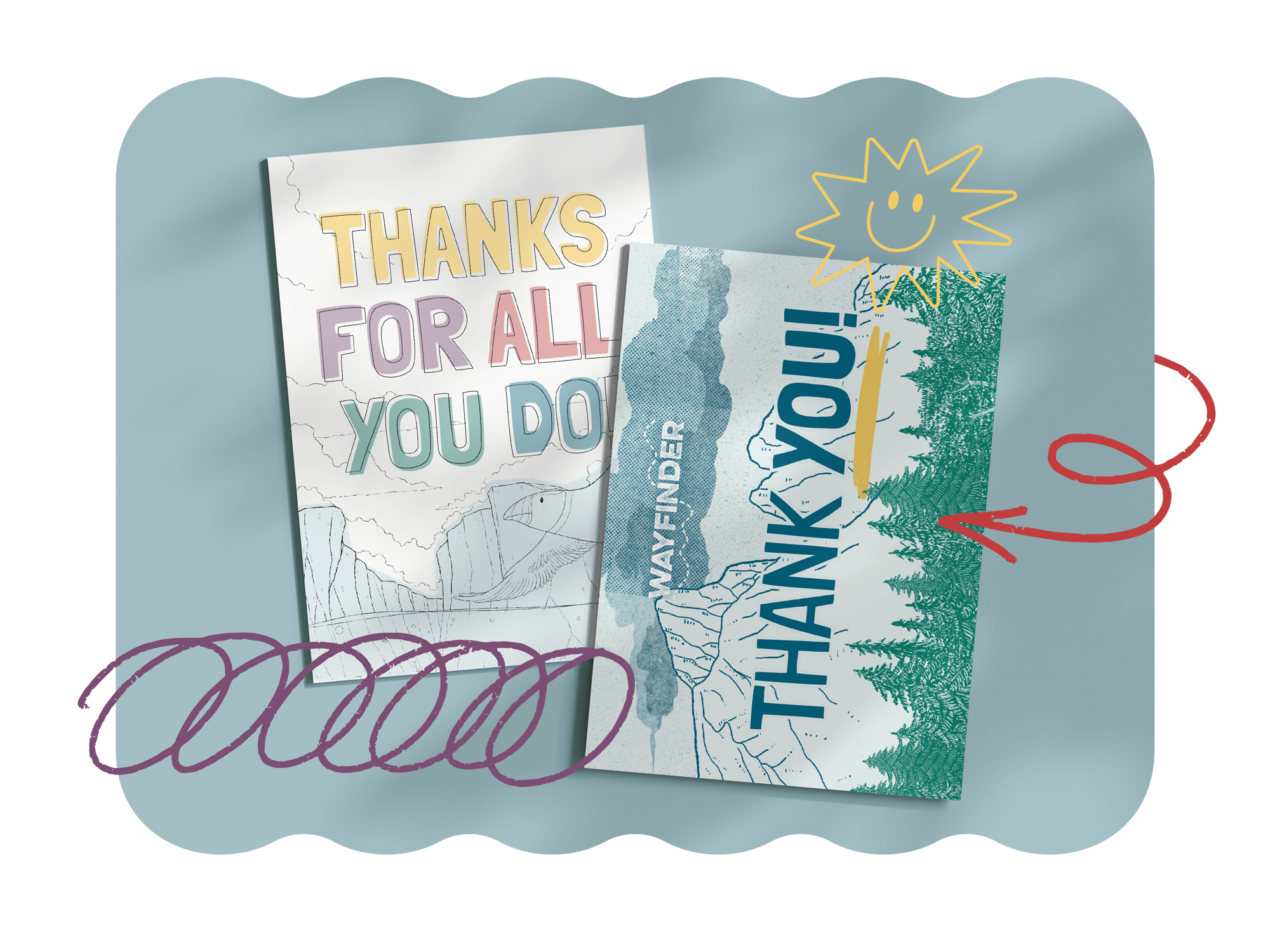 National School Counseling Week printable cards from Wayfinder