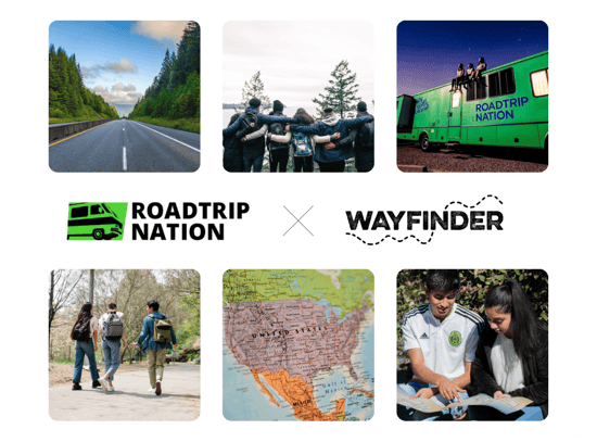Roadtrip Nation x Wayfinder Career Exploration Activity Banner