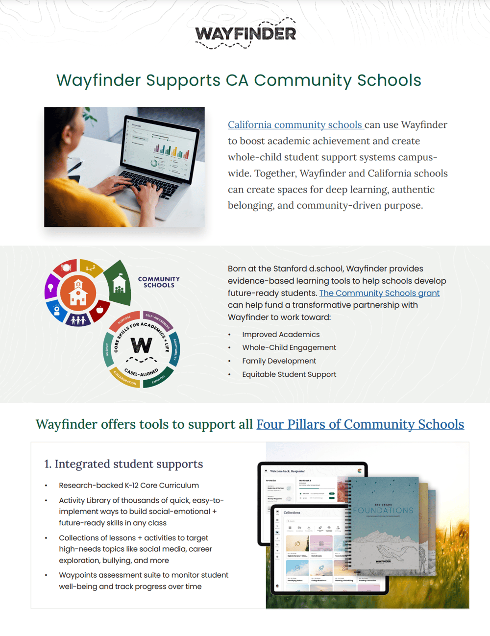 Wayfinder Support for CA Community Schools PDF