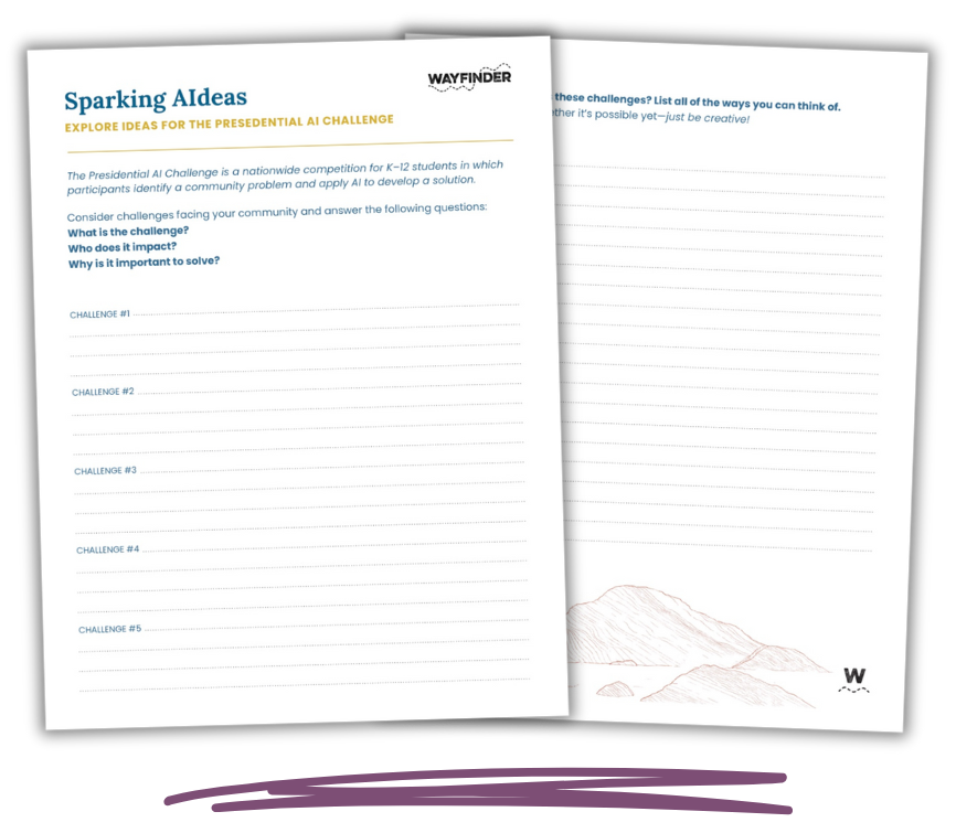 Sparking AIdeas Activity for the presidential AI challenge