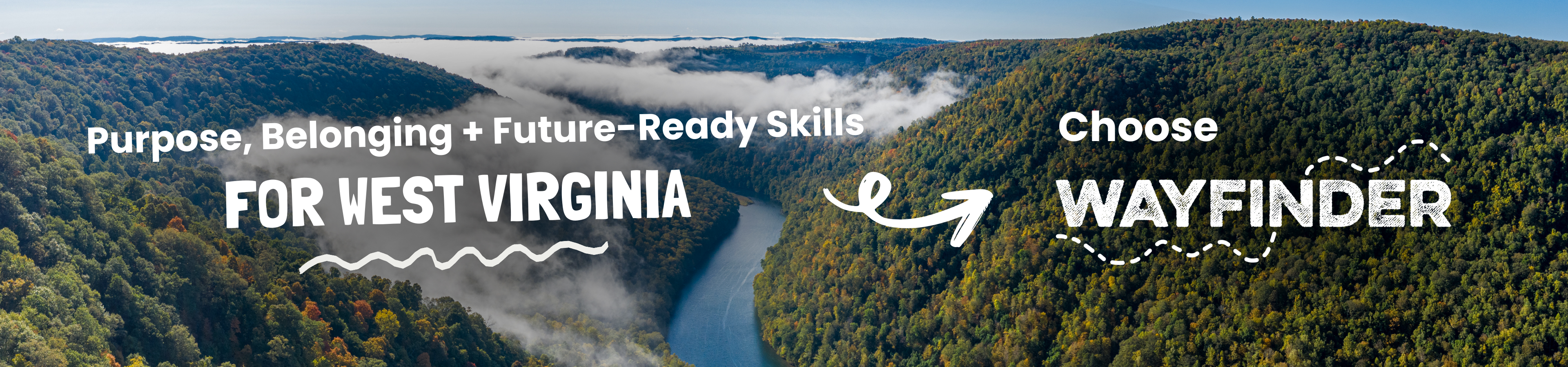 West Virginia + Wayfinder Future-Ready Skills Curriculum banner
